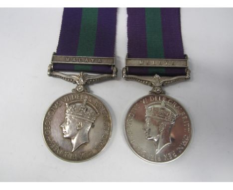 General Service Medal 1918-62,G.VI.R., one bar, Malaya (22673930 Pte R.Draper Worc R;  22461529 Pte.R.Harris. Worc.R.). Very 