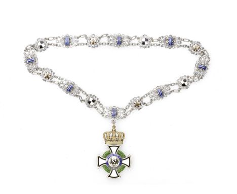 Germany,Prussia, House Order of Hohenzollern, comprising Collar chain and Collar badge by J.Godet &amp; Son, of early 20th Ce