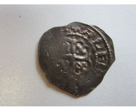 Stephen, 1135-54,Penny, 1.41g, type 1, (Watford type), crowned and diademed bust right, holding sceptre, R.cross moline with 
