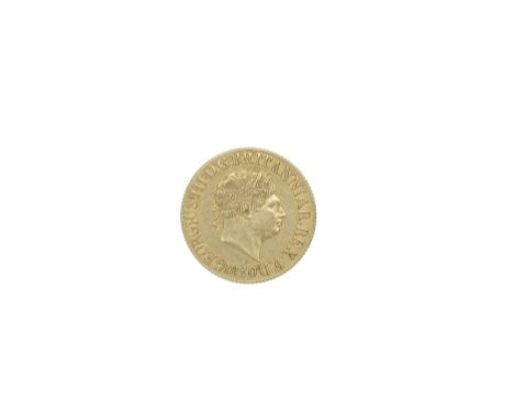 George III,Sovereign, 1820, laureate head right, R.St George and dragon (S.3785C).  Good fine or better. (1)This lot is subje
