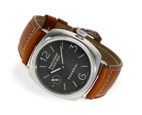 Armbanduhr: zertifiziertes Chronometer Panerai Black Seal PAM00183, Full-Set von 2008: Ca. 45mm x 45mm, Edelstahl, verschraub