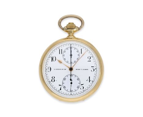 Taschenuhr: sehr seltener antimagnetischer Chronograph in Chronometerqualität, Ankerchronometer "Chronographe Ecran Paramagné