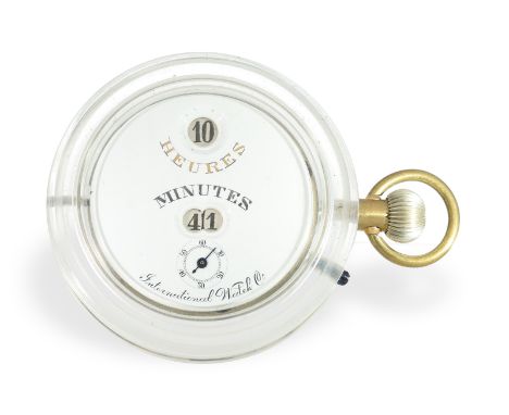 Taschenuhr: historisch interessante IWC "Pallweber", 1. Serie aus 1. Produktionsjahr 1884, No. 7779: Neu angefertigtes "Schau