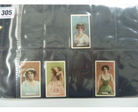 A CIGARETTE CARD COLLECTION OF GODFREY PHILLIPS LTD, Actresses 'C' series 1900, 1 x Carriage, 1 x Volunteer, 3 x Horseshoe, 3