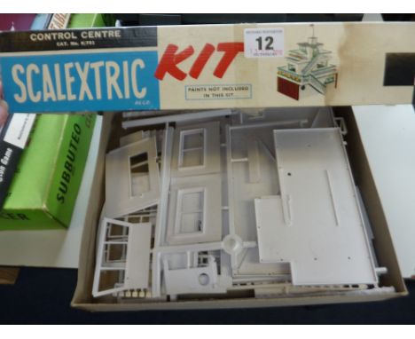 A BOXED UNBUILT SCALEXTRIC CONTROL CENTRE PLASTIC CONSTRUCTION KIT, No. K/703, circa 1960's, contents not checked but appear 