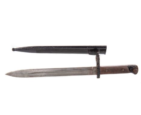 AUSTRO-HUNGARIAN M1895 PATTERN BAYONET,the fullered steel blade stampe F.G.G.Y... to the ricasso, over a two-piece hardwood g