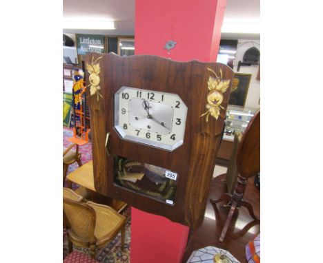 French chiming wall clock by Morbier in good working order