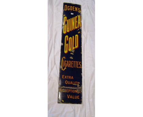Early 20th Century Ogden’s “Guinea Gold” Cigarettes enamel advertising sign 
