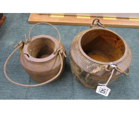 2 vintage crucibles