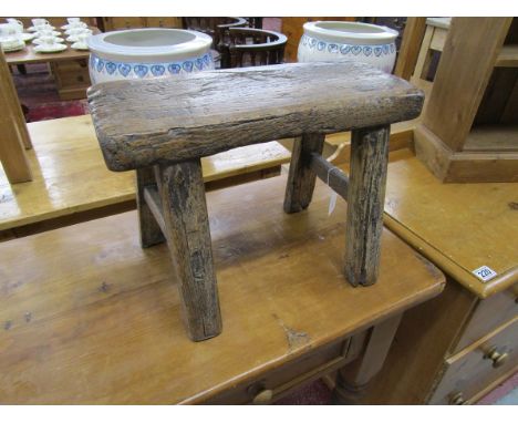 Small antique oak stool