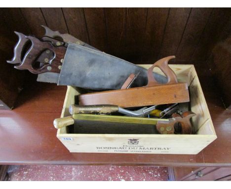 Box of woodworking tools