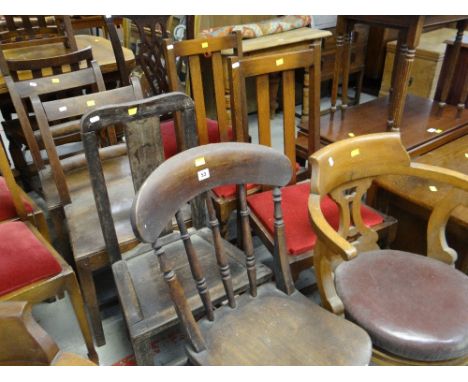SUNDRY CHAIRS including three pairs, Chippendale style ETC (9)