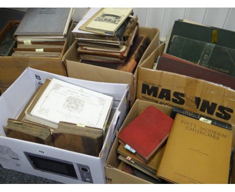 LIBRARY OF INTERESTING ANTIQUARIAN BOOKS FROM THE ARCHIVE OF W.CLARK STONEMASONS OF CARDIFF including architectural, art, ecc