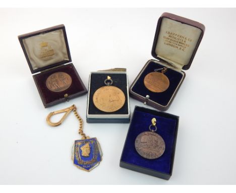 Two medallions for Gardening, Horticulture, medallion for the National Rifle Association (NRA), German Sullberg medallion and