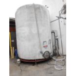 Hood River stainless steel fermenting tank glycol jacket with insulated jacket, 6000 gal, 10 ft