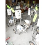 Waukesha pump carts with 3 hp motor, 230/460 vac, tri-clover connection __LOCATED: ON-SITE WAREHOUSE
