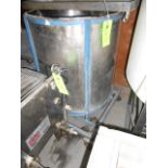 Stainless steel vessel on caster wheel, 30 in diameter x 35 in deep __LOCATED: ON-SITE WAREHOUSE,