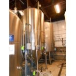 Stainless steel cone bottom fermentation tank glycol jacket with insulated jacket, 60 bbl., 80 in