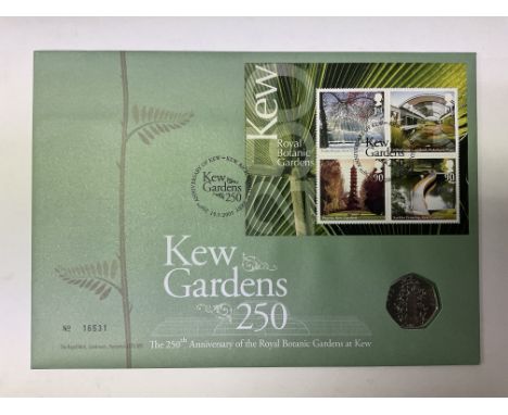 2009 Kew Gardens 250th Anniversary 50p Pence Coin Cover - Royal Mail First Day Cover