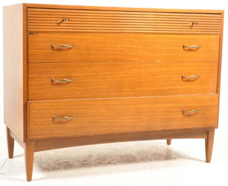 Wrighton Furniture - An original retro vintage 20th Century High End British Design chest of drawers of teak wood constructio