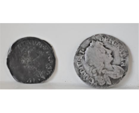 Charles I Half Groat, Tower mint under Charl4es I m.m. Bell (1634-35), Spink 2831. Good Fine, but weak patch together with a 