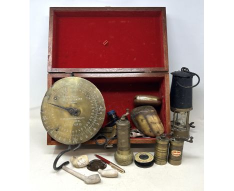 A mahogany box, with plaque Charles Frodsham, assorted items, and assorted flying and Private Eye magazines (qty)