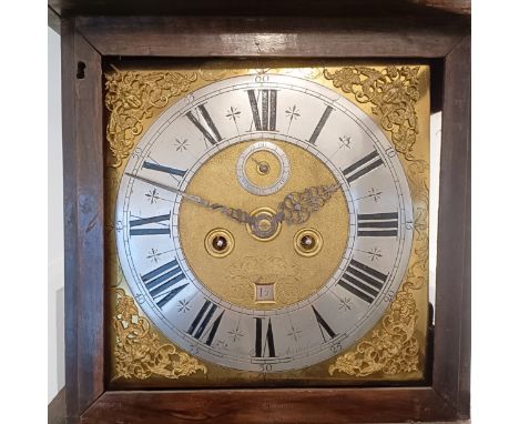 A longcase clock, the brass dial signed F Van Spicht, Amsterdam with a silvered chapter ring, a subsidiary second dial and da