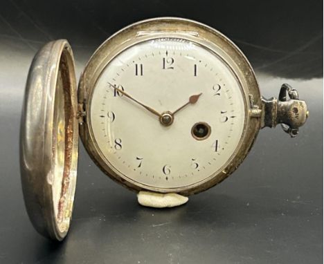 A George III silver full hunter pocket watch, with a fusee movement, signed T Brentnall, London 1812, 5.5 cm diameter Provena