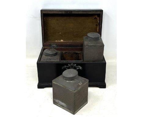 A 19th century mahogany tea caddy, 23 cm wideImages of all sides photographed.