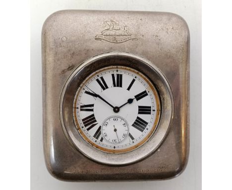 A silver plated Goliath pocket watch, in a silver case, London 1910