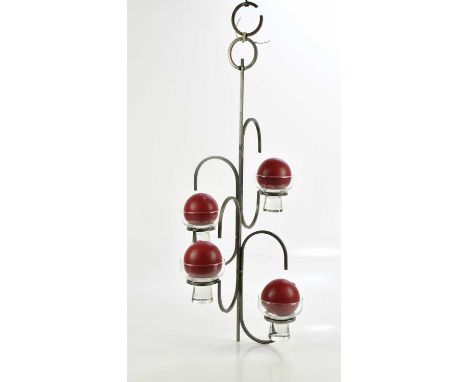 A contemporary hanging light, height 65cm.Condition Report: The item or items in this lot are sold as decorative works of art