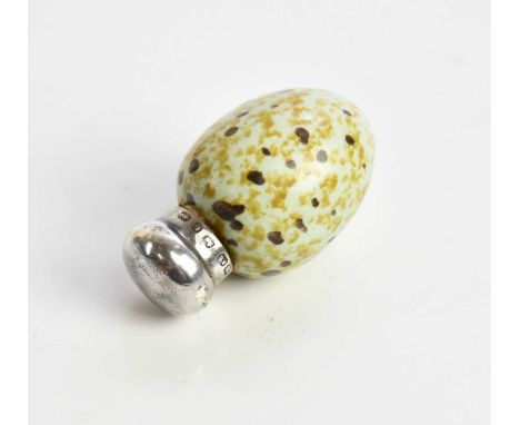 CORNELIUS DESORMEAUX SAUNDERS &amp; JAMES FRANCIS HOLLINGS SHEPHERD; a miniature perfume bottle modelled as a bird egg in the