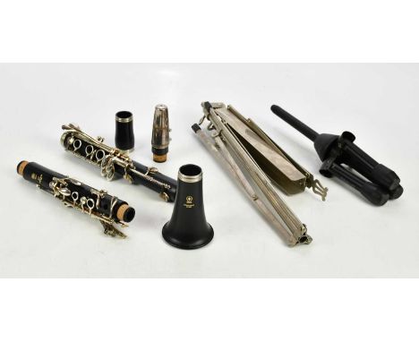 YAMAHA; a Model 255 clarinet, cased, together with clarinet stand and music stand.