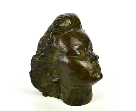 † DAVID WYNNE OBE RA (1926-2014); a life size bronze bust 'Penny Morrell', a unique commission by Sir John Forbes of his firs