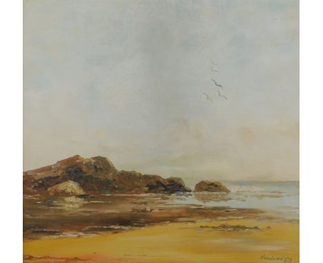 H Woodward (British Late 20thC). Coastal seascape, oil on board, signed, dated 1979, 35cm x 37.5cm.