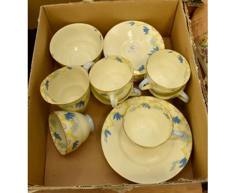 A collection of early to mid 20th Century china and dinner wares including 1930's Royal Doulton Sesame tea set, Adderley 1950