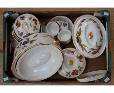 Royal Worcester Evesham dinner wares including tureens, dishes etc.