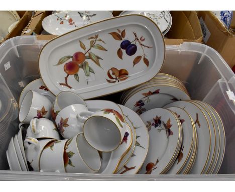 A large collection of Royal Worcester 'Evesham' dinner and coffee wares