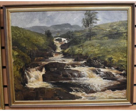 F R Lee RA (1798-1879)River mountain landscapeoil on board, 44 x 58cm signed lower right Further details: cleaned, reframed 