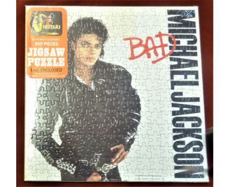 Jigsaw Puzzle Michael Jackson 'Bad' album puzzle 250 piece Jigsaw by Jigstars with box.