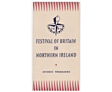 1951 Festival of Britain - Festival of Britain in Northern Ireland 'Advance Programme' leaflet, nice details on the Ulster Fa