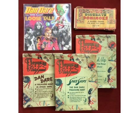 Eagle - Pepys Party Games Round Up, Dan Dare Space Ships, Dan Dare Treasure Hunt in Space Ships and Dingbats Dominoes. All bo