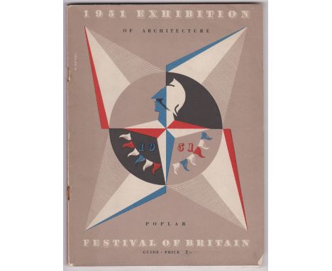1951 Festival of Britain - Exhibition of Architecture, Poplar Guide Book, buff cover in good condition