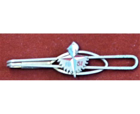 1951 Festival of Britain Tie Pin, (white-metal with enamel) Festival of Britain badge made by Stratton of London