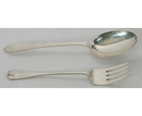 Mixed Lot:  A Stieff sterling Williamsburg Restoration salad fork, 21cm long together with a Tiffany &amp; Co sterling servin
