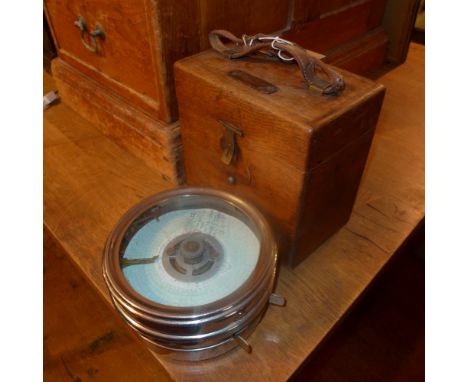 A racing pigeon clock in oak case 