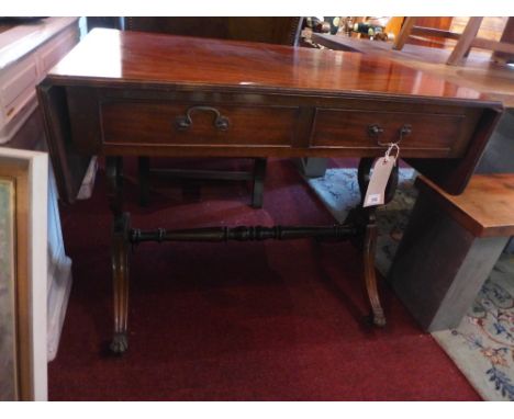 Reproduction mahogany sofa table