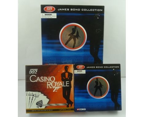 CORGI JAMES BOND CASINO ROYALE film canister set Aston Martin DBS & DB5 with a set of playing cards, with CORGI - TY99135 JAM