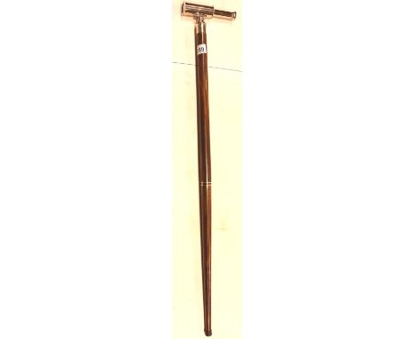 Telescope handle walking stick, H: 96 cm. P&amp;P Group 2 (£18+VAT for the first lot and £3+VAT for subsequent lots) Not avai