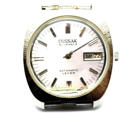 Russian Cossak 30 jewels gents wristwatch, automatic with Poljot movement, for spares or repair. P&amp;P Group 1 (£14+VAT for